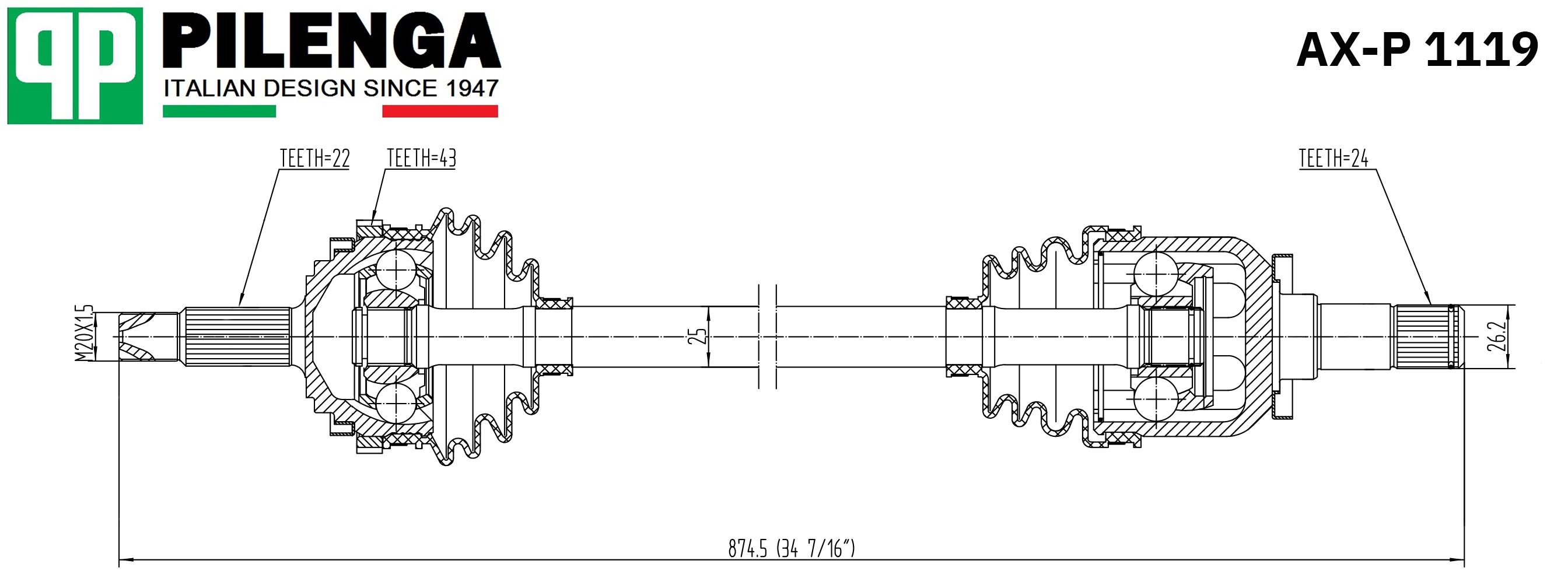 Диаметр привода. PILENGA axp1204r приводной вал. Привод ВАЗ 2110 левый чертеж. PILENGA axp1119. Привод ВАЗ 2108 правый Размеры.