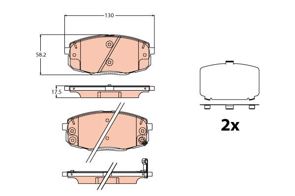 Колодки тормозные (Колодки тормозные HYUNDAI CRETA 16- передние)