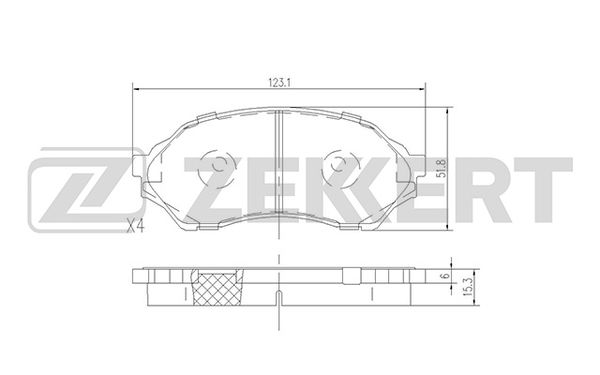 колодки тормозные передние Mazda 323 VI 98-