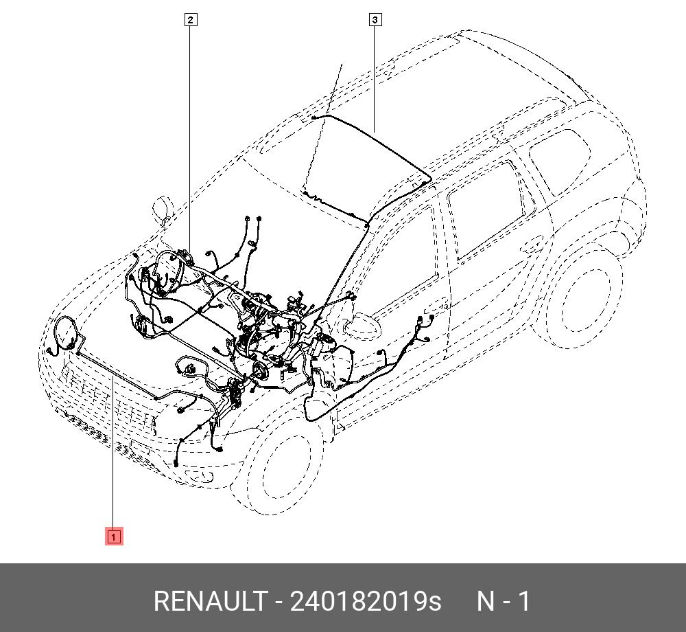 240182019S RENAULT ПРОВОДКА ПРИБОР ПАНЕЛИ - купить, цена в Санкт-Петербурге