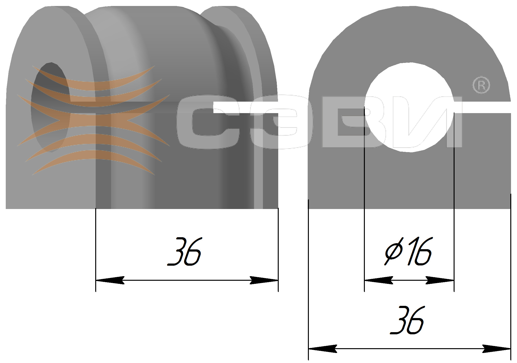 Подушки стабилизатора Renault Duster (к/т) (c 10- ) СЭВИ- ЭКСПЕРТ (16) 
