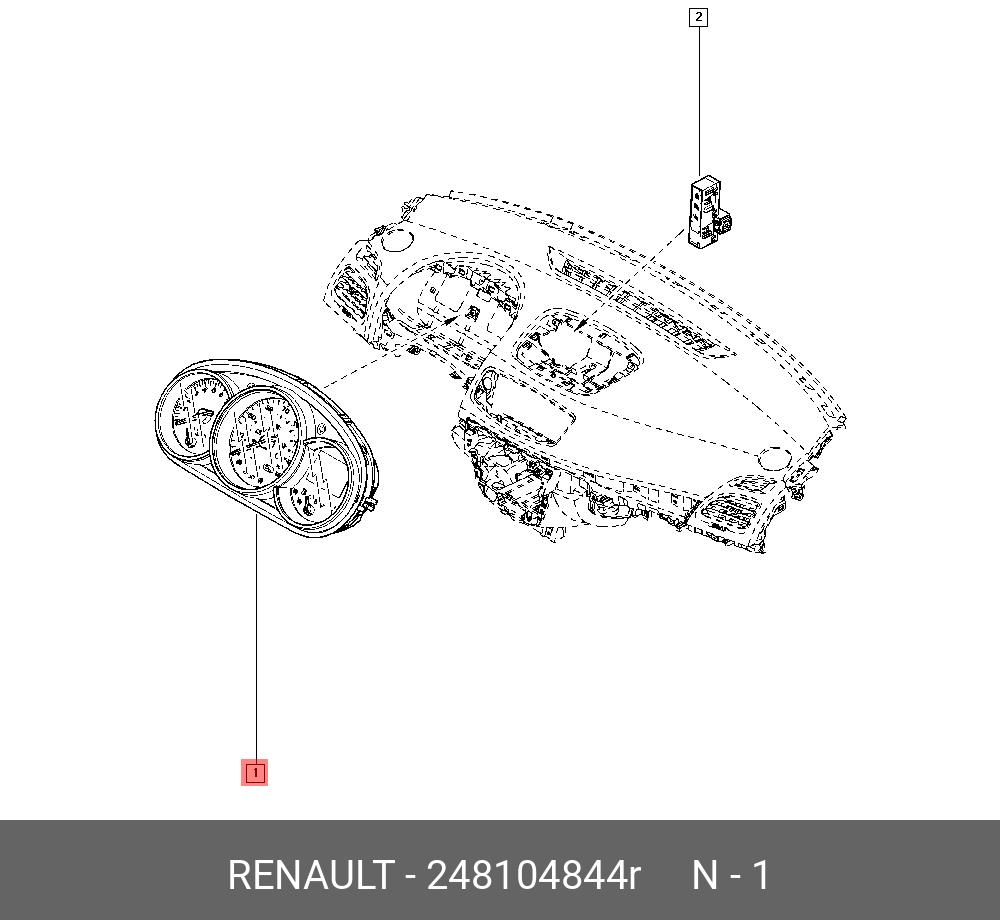 Как снять приборную панель рено флюенс Купить RENAULT 248104844R - Комбинация приборов 24 81 048 44R в Минске
