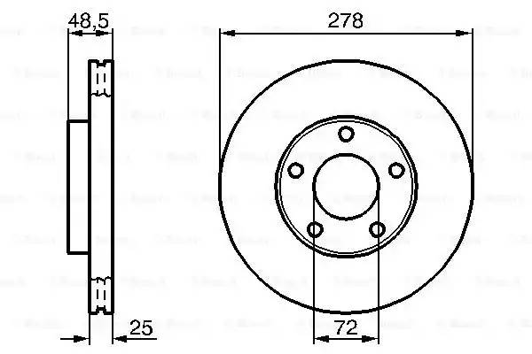 диск тормозной передний 277.9 1.6 MAZDA 3 BK, BL