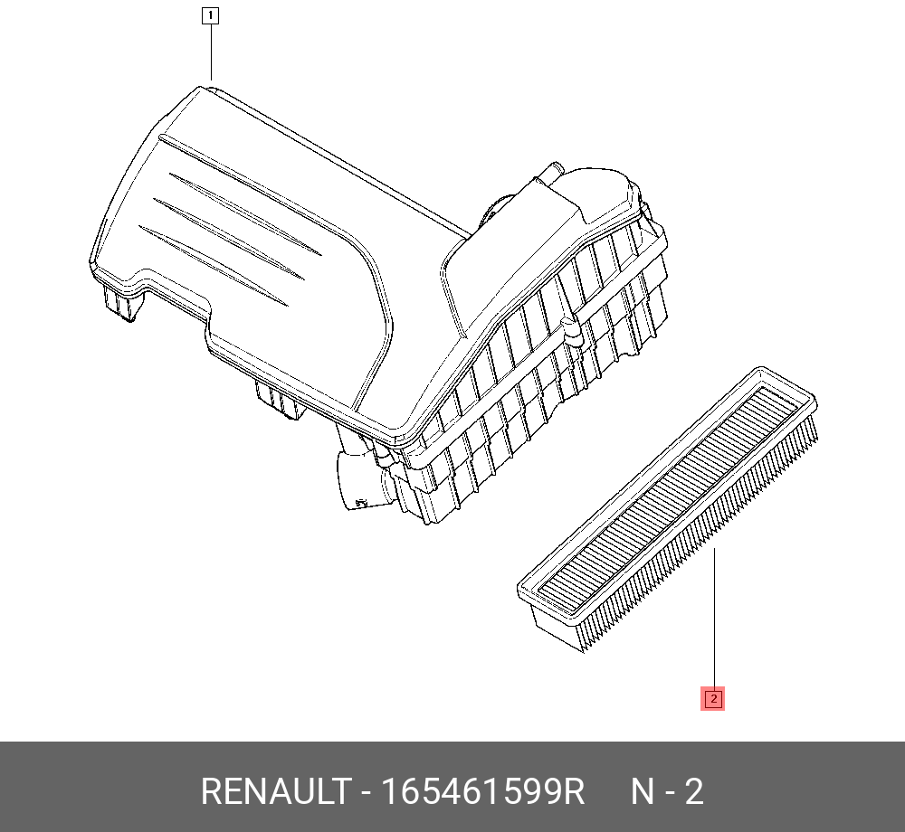 Фильтр воздушный   RENAULT арт. 165461599R