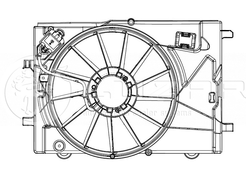 диффузор радиатора без мотора CHEVROLET AVEO T-300 2011-