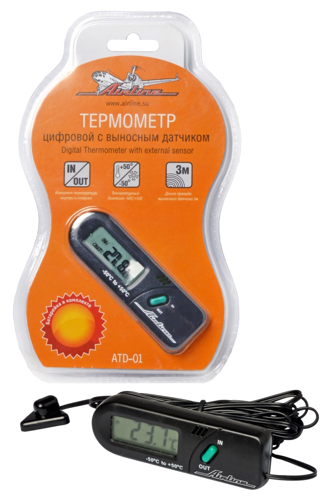 (доставка 2-3 часа)Термометр цифровой с выносным датчиком