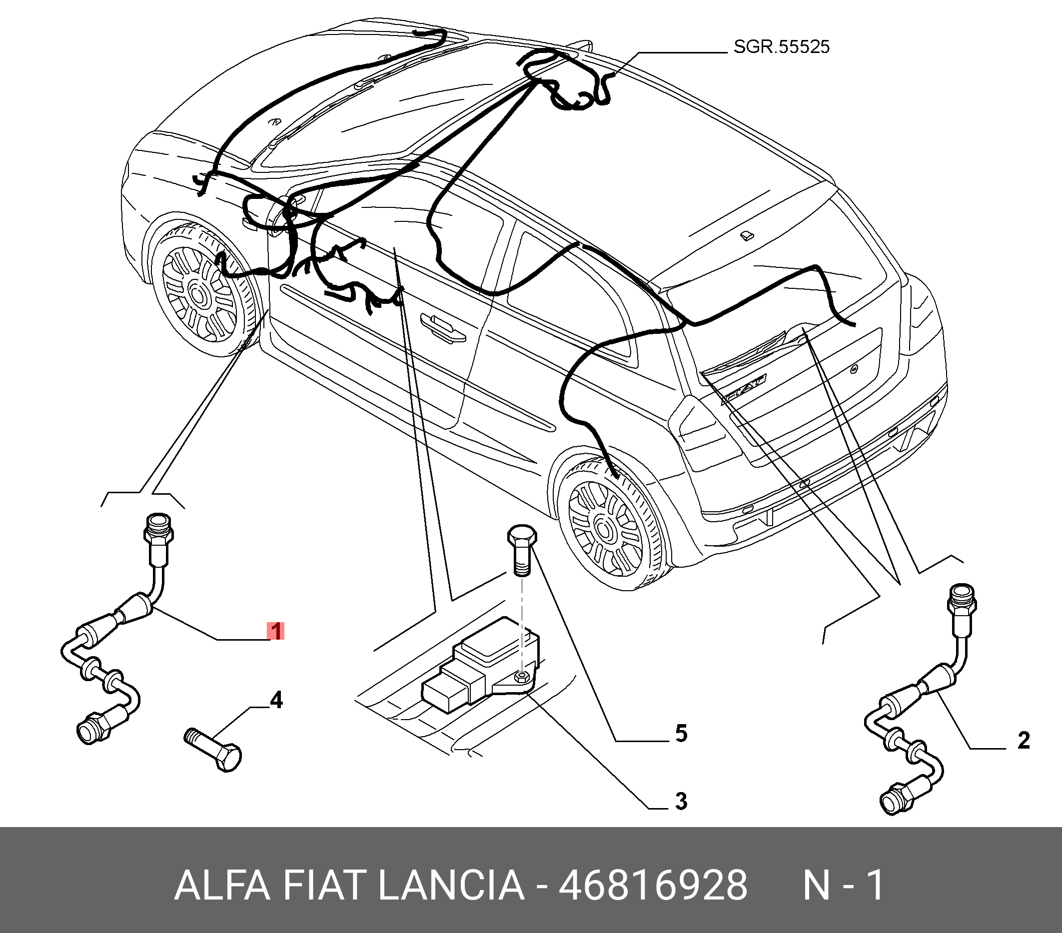 46816928 FIAT Датчик, частота вращения колеса | Купить запчасть