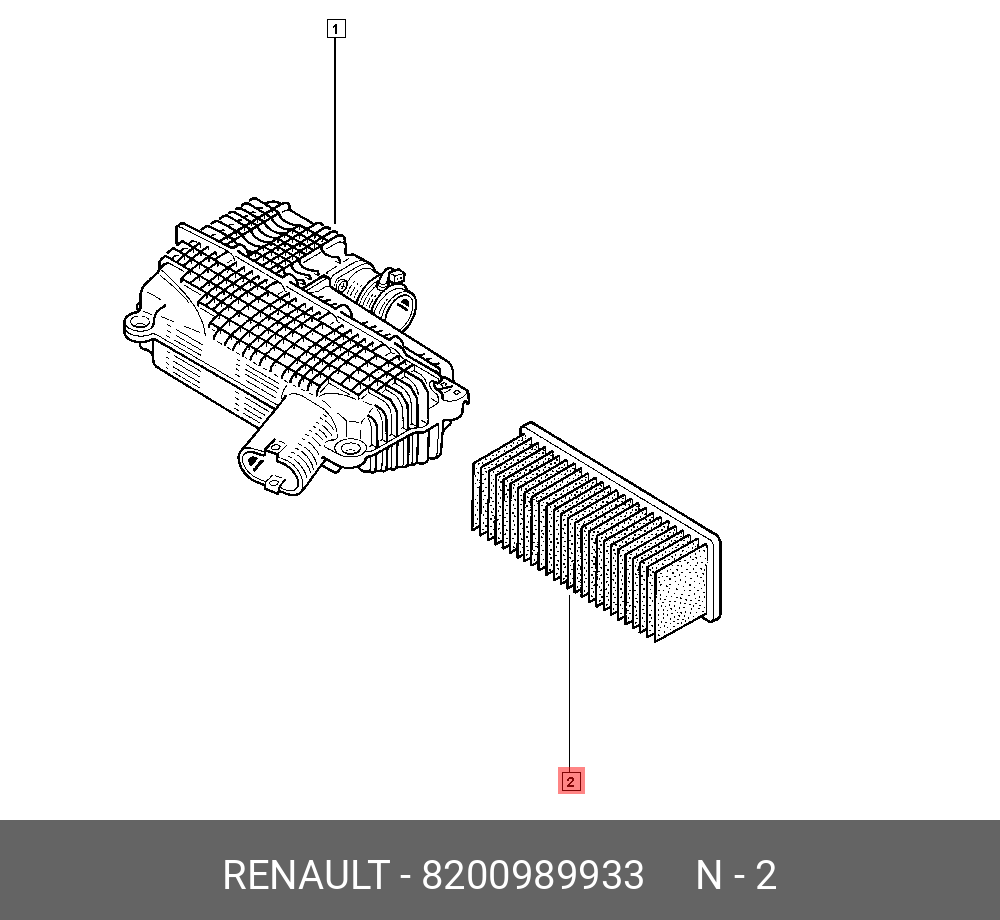 Фильтр воздушный   RENAULT арт. 8200989933