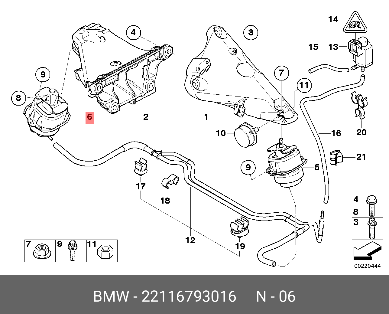 опора двигателя правая BMW: X5 E70 3.0d X6 E71