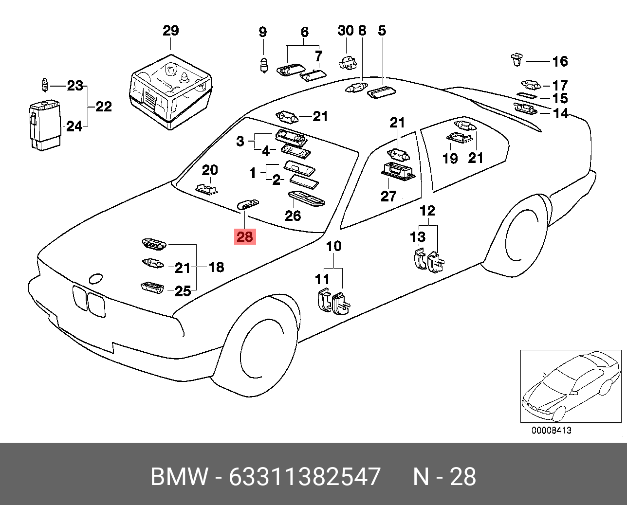 1000 43 2. Лампа освещения багажника BMW e34. Модуль контроля лампы e34 BMW. Схема салона e34. BMW e34 запчасти.