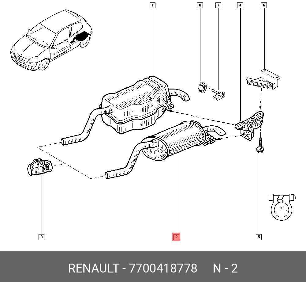 Рено логан 2 выхлопная система схема