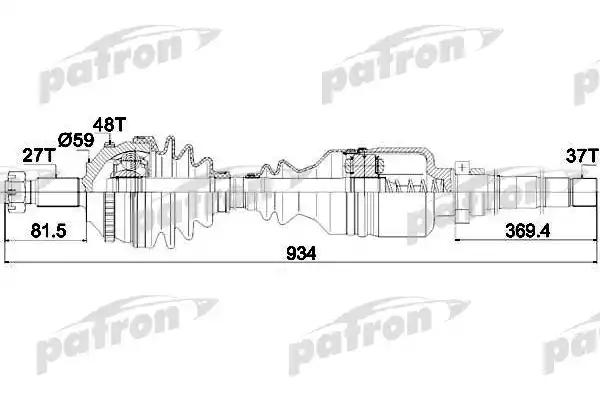  Вал приводной передний правый (Peugeot/Citroen) PDS0145