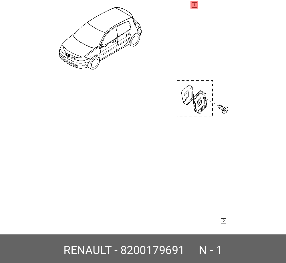 8200179691 Эмблемы RENAULT купить, цена в Челябинске