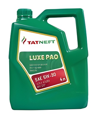 Масло моторные синтетические ТАТНЕФТЬ LUXE PAO SAE 5W-30 канистра 4 л (второй номер 12116)