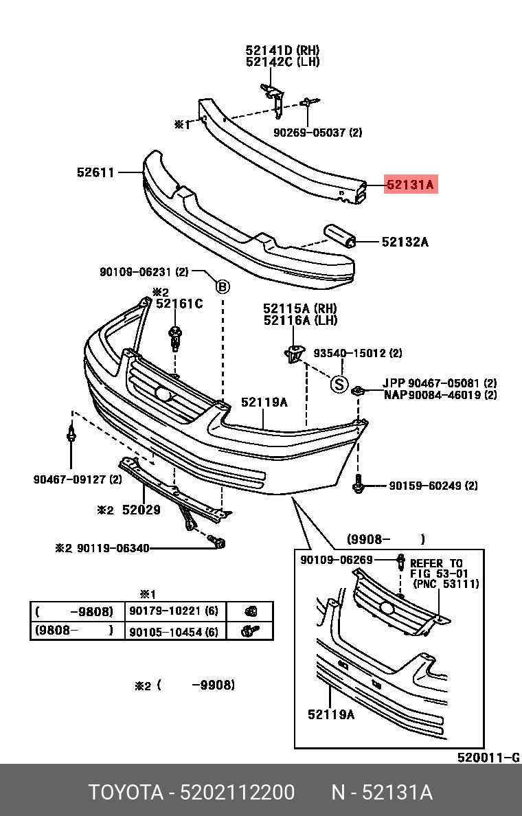 52021-12200 УСИЛИТЕЛЬ СТОЙКИ TOYOTA LEXUS купить, цена в Екатеринбурге