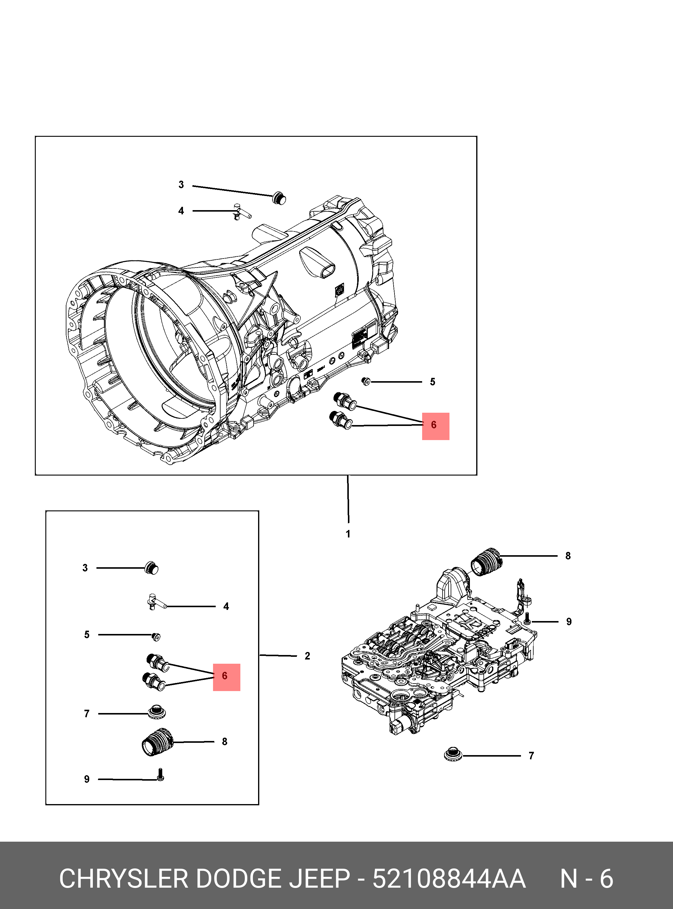 52108 844AA ФИТИНГ БЫСТРОЕ СОЕДИНЕНИЕ CHRYSLER купить, цена в Екатеринбурге