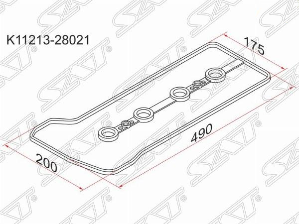 прокладка клапанной крышки TOYOTA Avensis (T250) 2.4 03-08, CAMRY (V30) 2.0-2.4 01-06, (V40) 2.0-2.4 06-12, RAV4 (A20) 2.0 00-05, (A30) 2.0 05-12