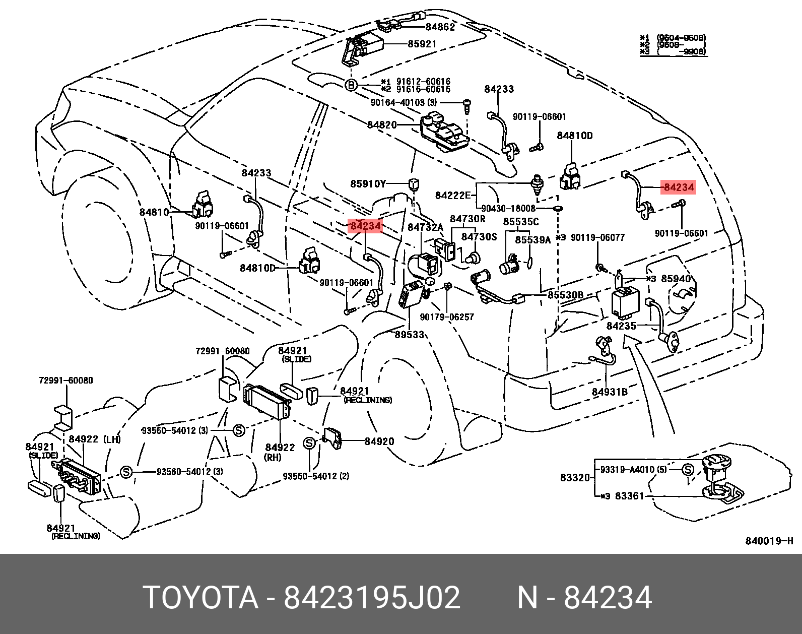 84231-95J02 Датчик открытой двери TOYOTA LEXUS купить, цена в Челябинске