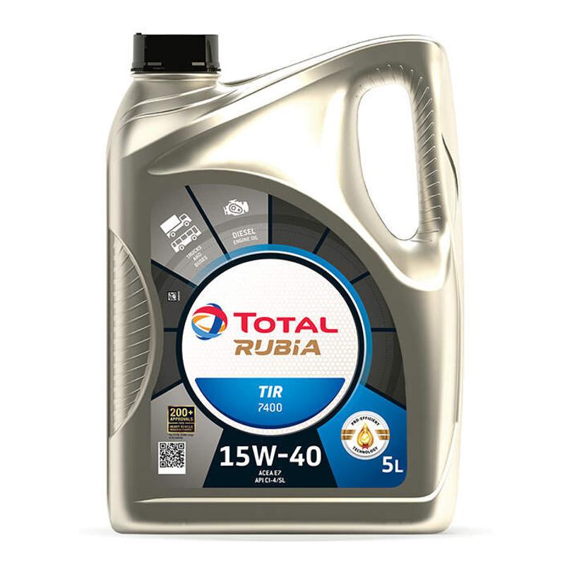 TOTAL RUBIA TIR 7400 15W40 E7 Масло моторное минер. (5L)