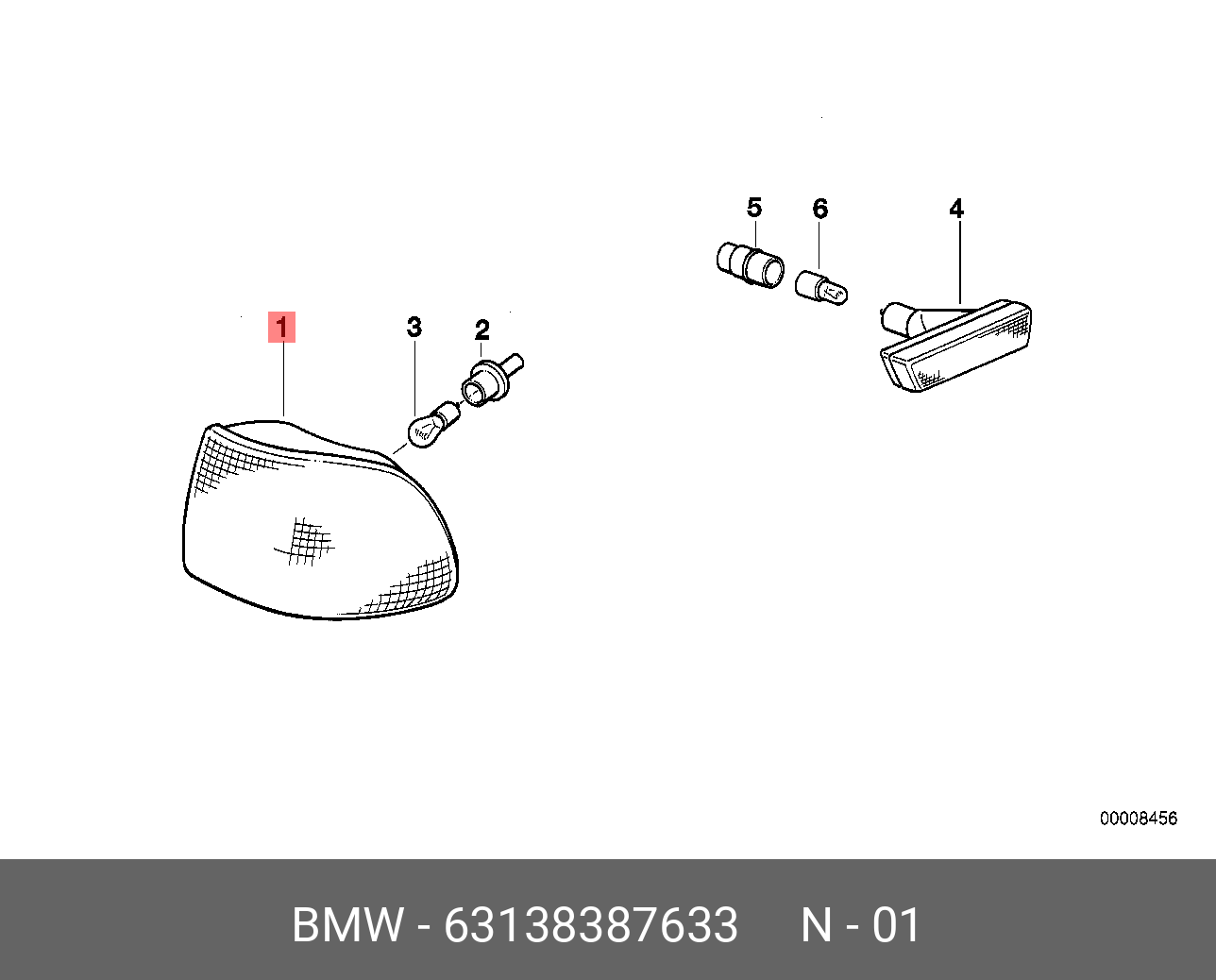 63 13 7. Лампа поворотника в заднем фонаре BMW e39. Фонарь указателя поворота см панель иллюстр поз 941-040.10. Фонарь указателя поворота. Фонарь указателя поворота 63 13 1 377 991.