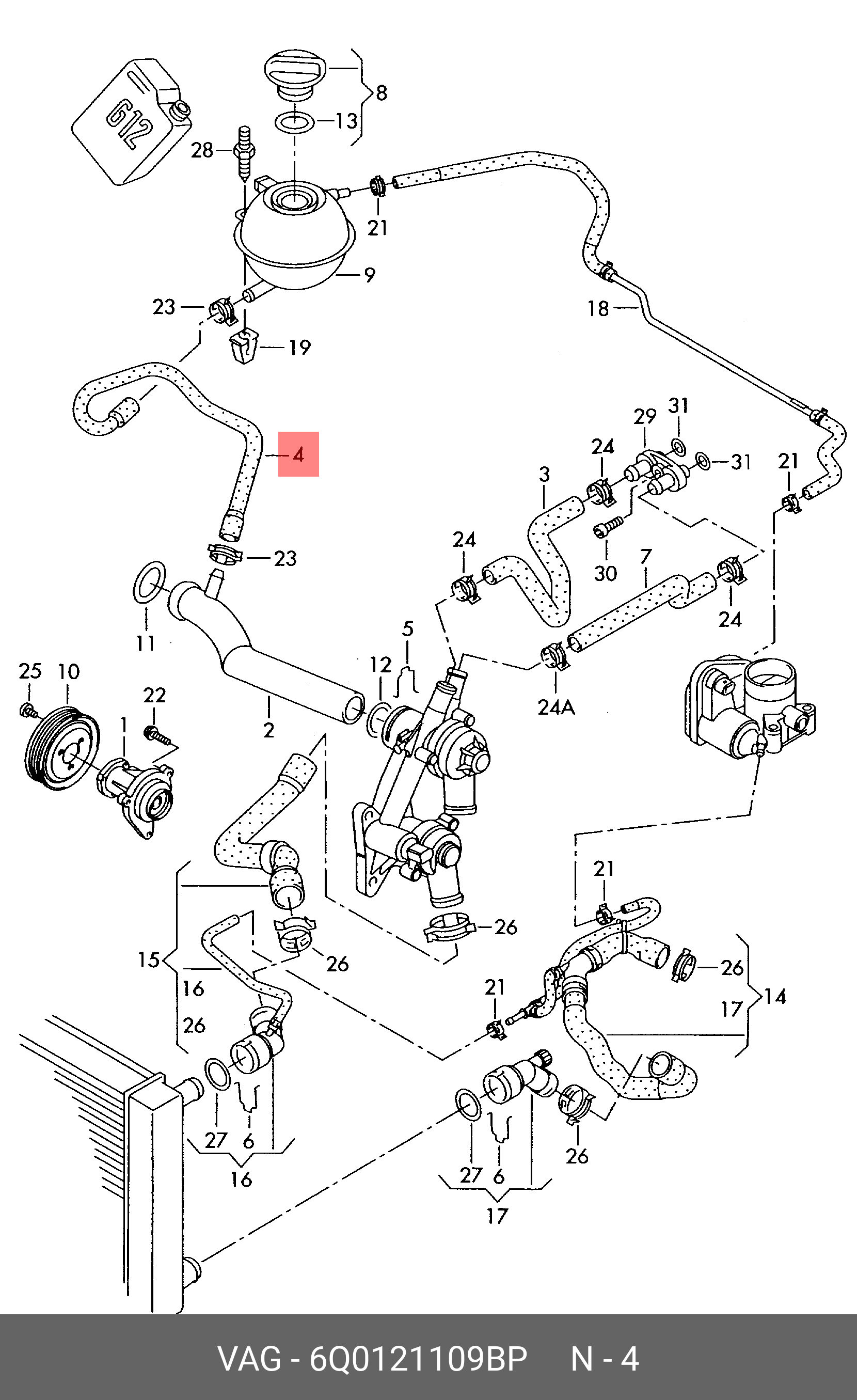 6. система охлаждения фольксваген поло седан. 6. система охлаждения поло седан 1. система охлаждения поло седан 1.