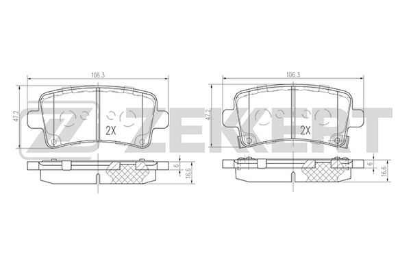 Колодки тормозные задние Opel Insignia 08-  Saab 9