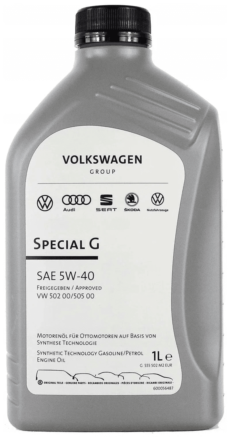 Масло моторное VW AUDI Special Plus 5W-40, 1 л ЗАМЕНА G052167M2