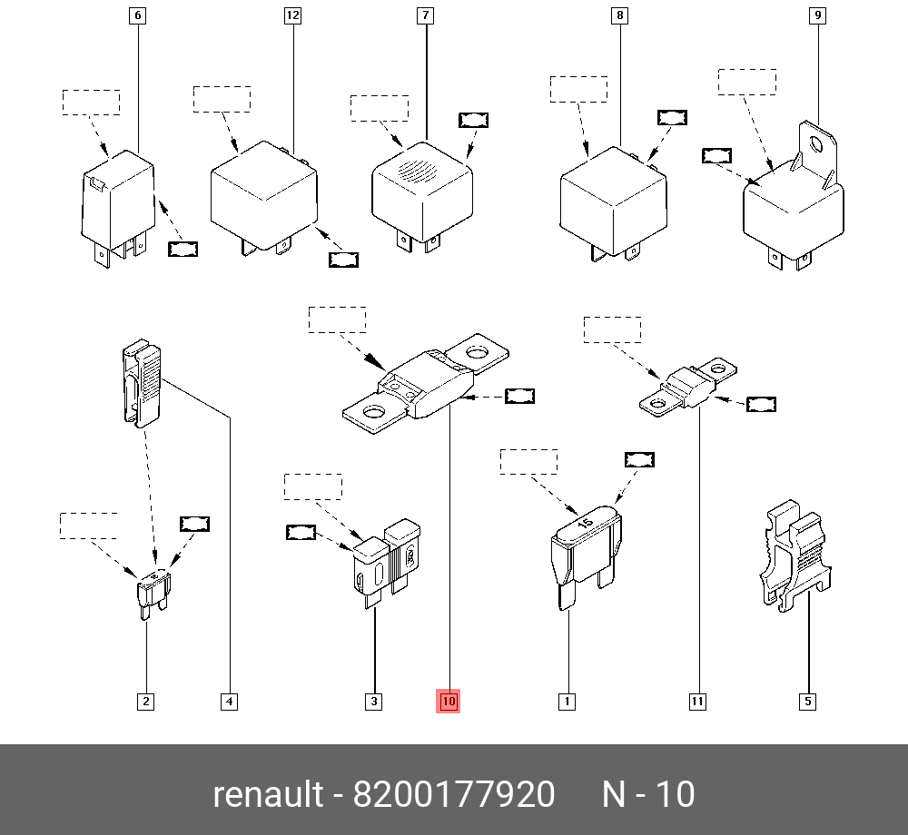  Предохранитель силовой 400А (Renault) 8200177920