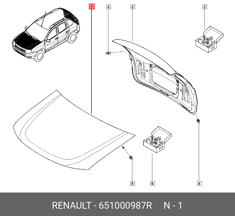 Капот Renault Duster 10-
