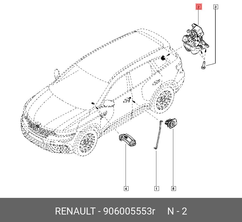 906005553R RENAULT ЗАМОК ДВЕРИ ЗАДКА - купить, цена в Санкт-Петербурге