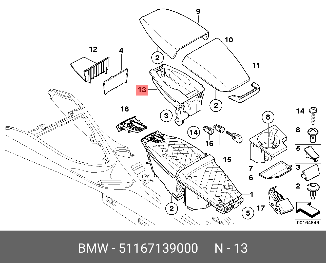 51167139000 BMW ДЕРЖАТЕЛЬ ТЕЛЕФОНА | Купить запчасть