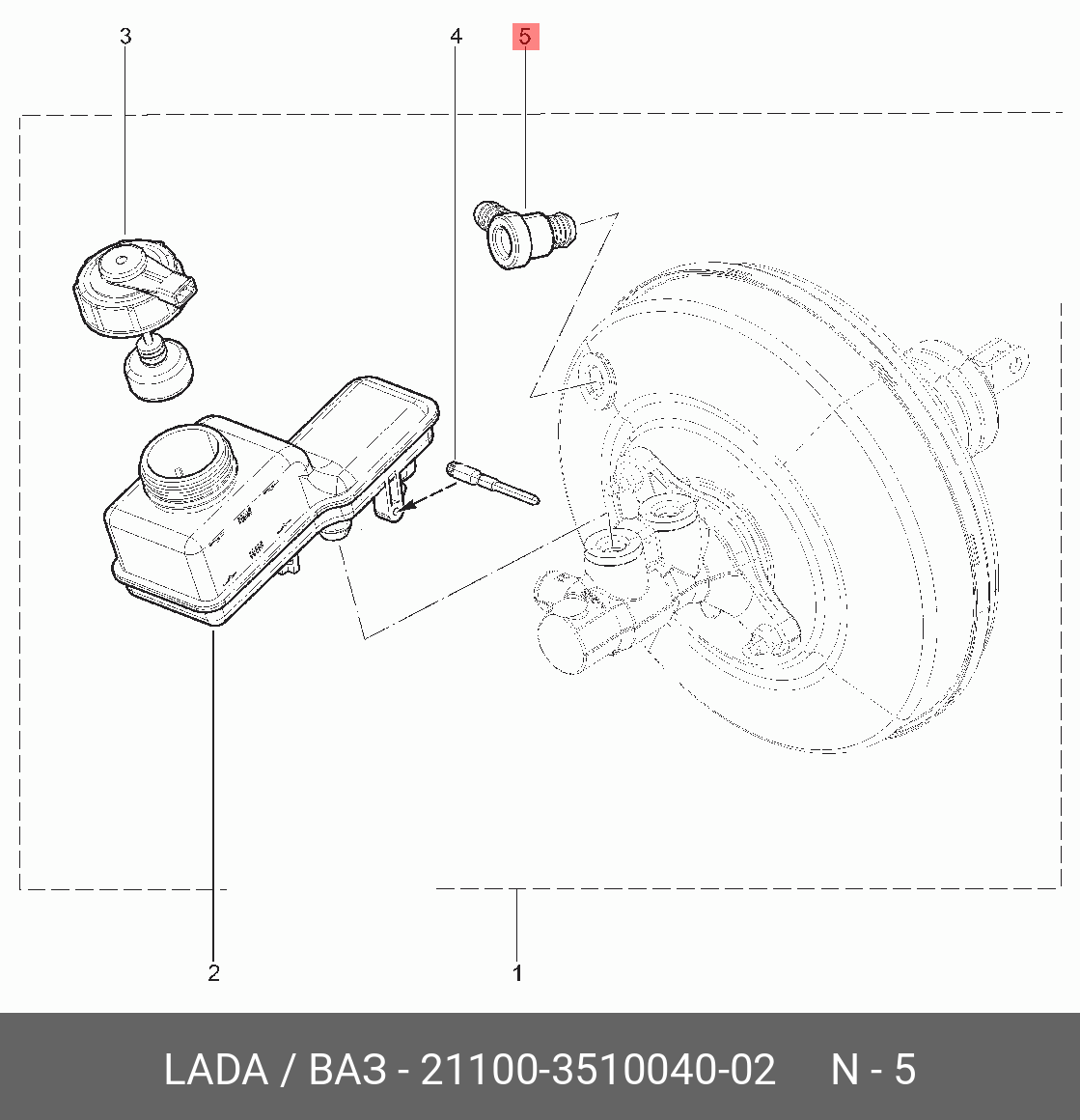 21100351004002 VAZ LADA Клапан вакуумного усилителя тормозов купить в  Гомеле в интернет-магазине, цена