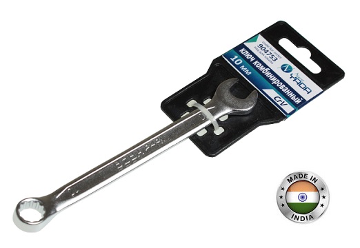 Ключ комбинированный 10 мм (crv, холодный штамп, холдер)