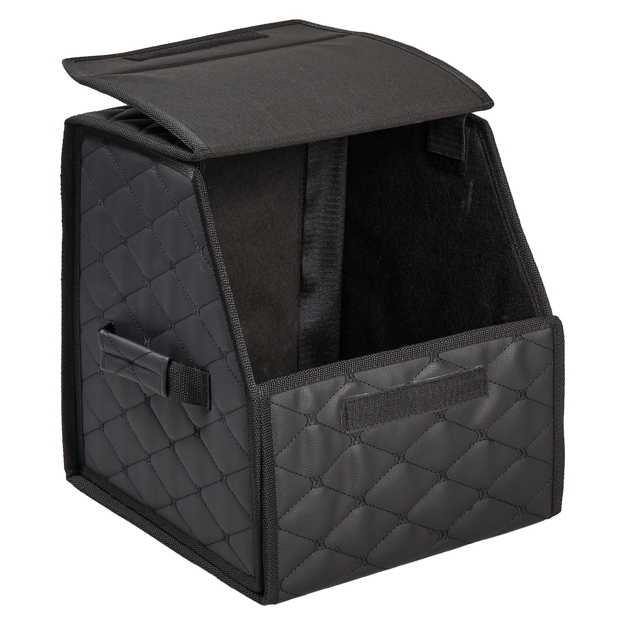 Органайзер-саквояж в багажник (30*30*35 см), стёганный ромб, цвет черный (АDSO001)