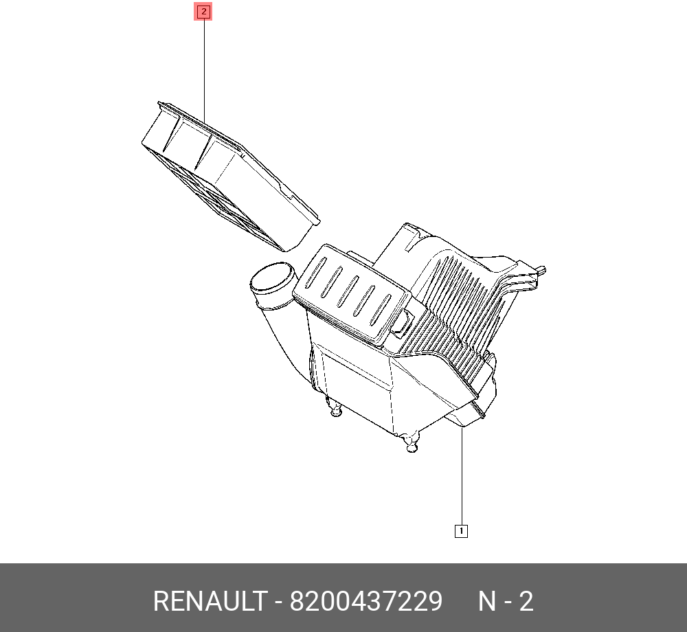 Фильтр воздушный   RENAULT арт. 8200437229