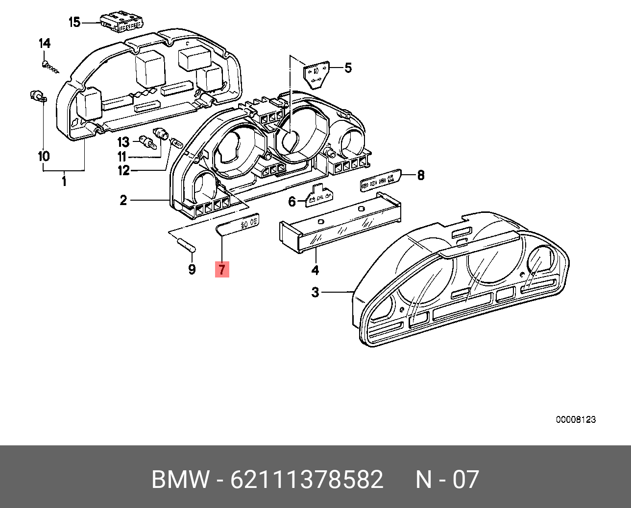 Лампа - BMW - 62 11 1 378 582. Интернет-магазин Актив-Авто +7(8332) 43-1000.