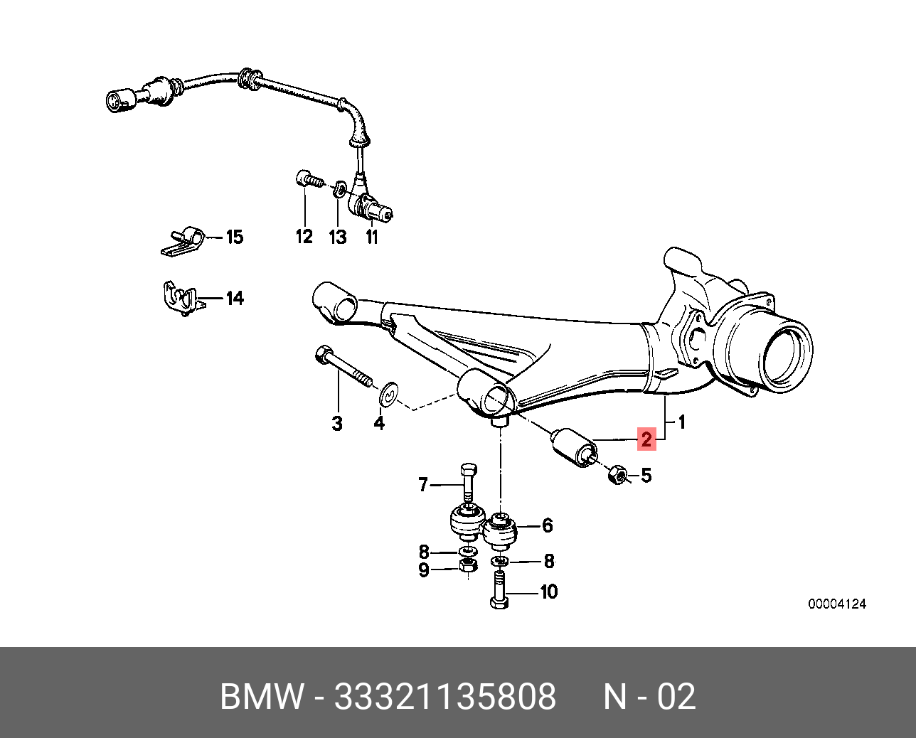 Схема передней подвески bmw e34