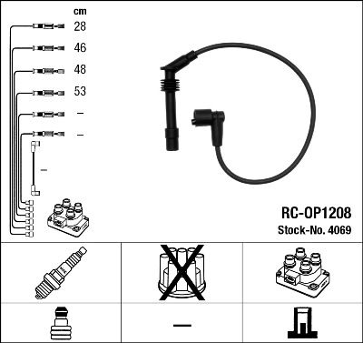 Провода зажигания к-т  RC-OP1208