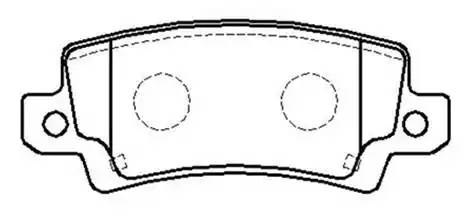 Колодки тормозные задние (95.7*38) TOYOTA COROLLA (E120) 1.4-1.6-1.8