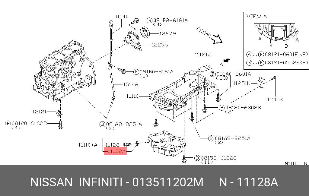 Прокладка сливной пробки поддона двигателя   NISSAN арт. 013511202M