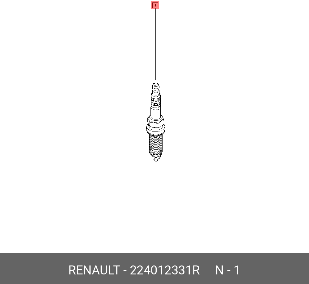 Свеча зажигания   RENAULT арт. 224012331R