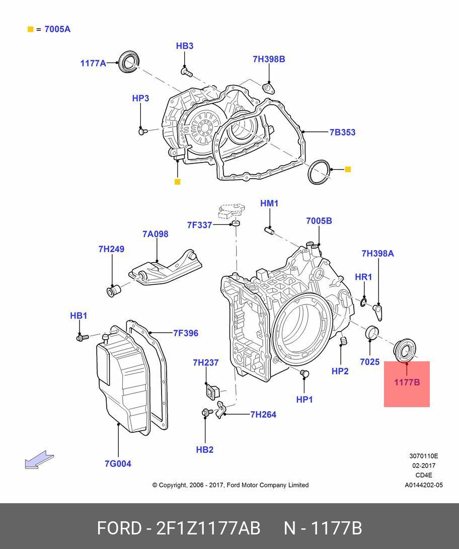 2F1Z1177AB FORD SEAL ASY-TRANS DIFF - купить, цена в Санкт-Петербурге