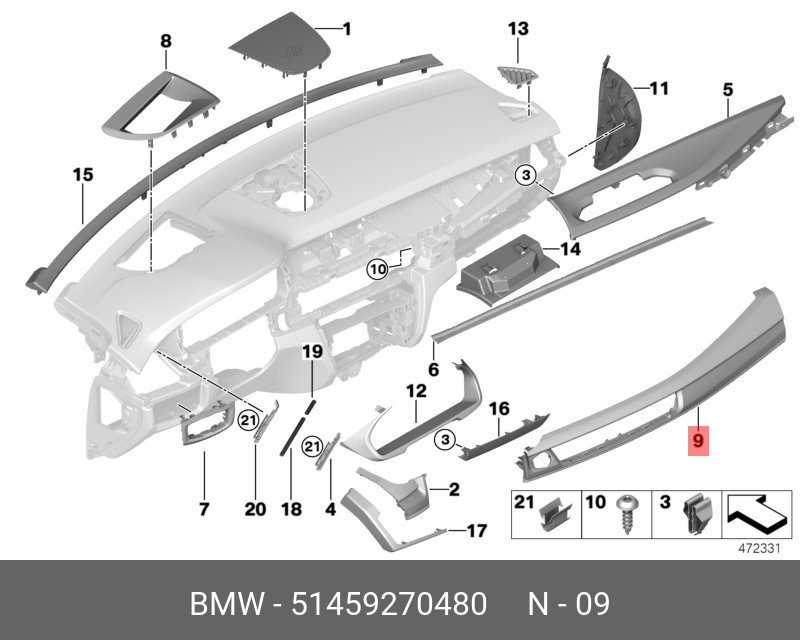 Детали приборов. BMW 51 45 9 270 476. Динамик в панели BMW f15. Передняя панель BMW x6. Световод центральной панели BMW f07.