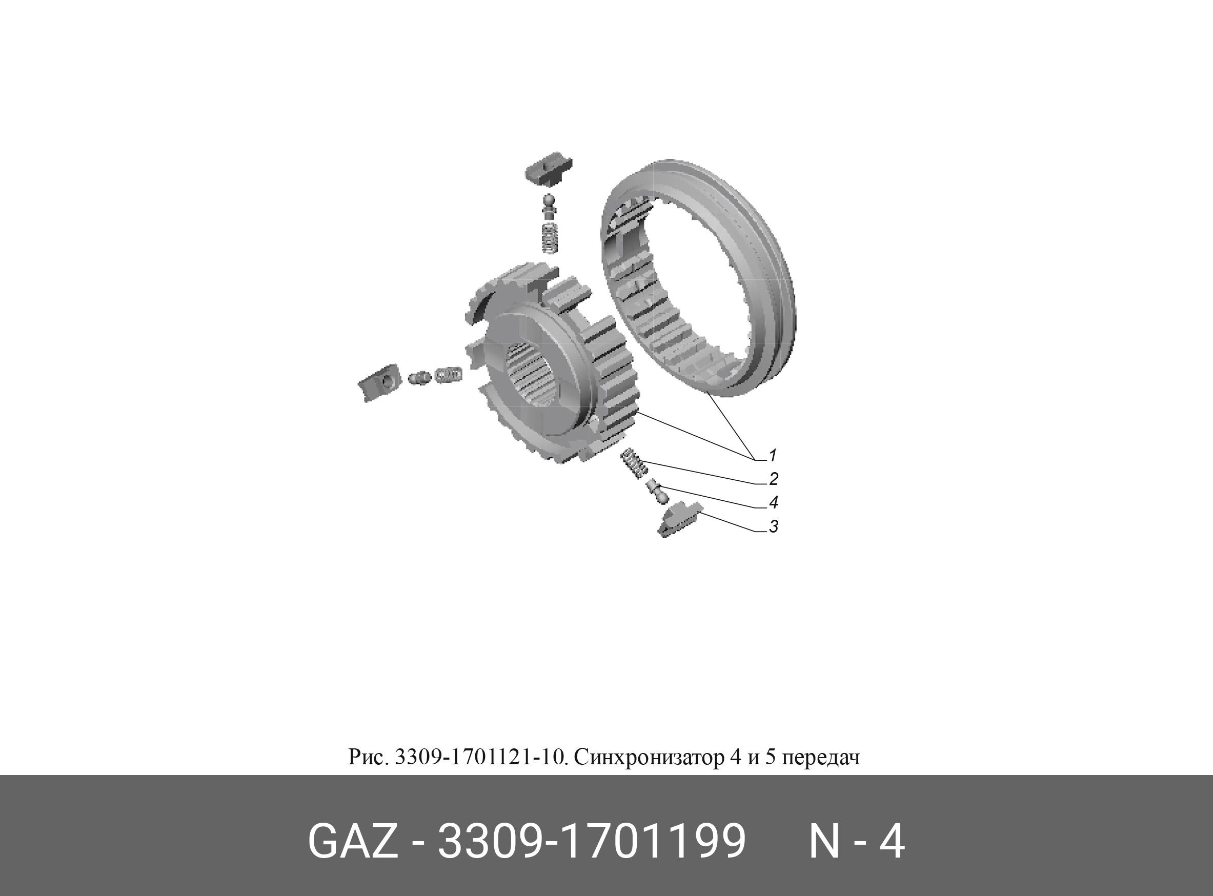 3309-1701199 Фиксатор ГАЗ-3309,ГАЗон Next КПП синхронизатора 2-3 передачи  (ОАО ГАЗ) GAZ GAZ купить, цена в Челябинске