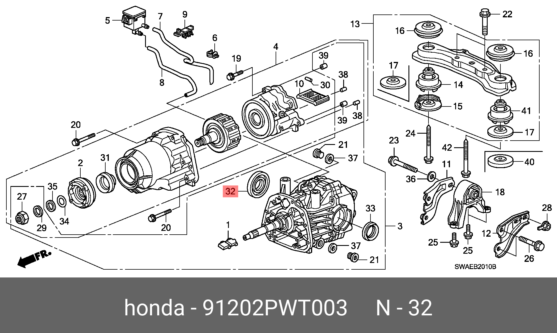 Honda cr редукторы. Схема заднего моста Хонда СРВ рд1. Схема заднего редуктора Honda CR-V Rd 1. Задний редуктор Хонда СРВ рд1 схема. Крепление заднего редуктора Honda CRV.