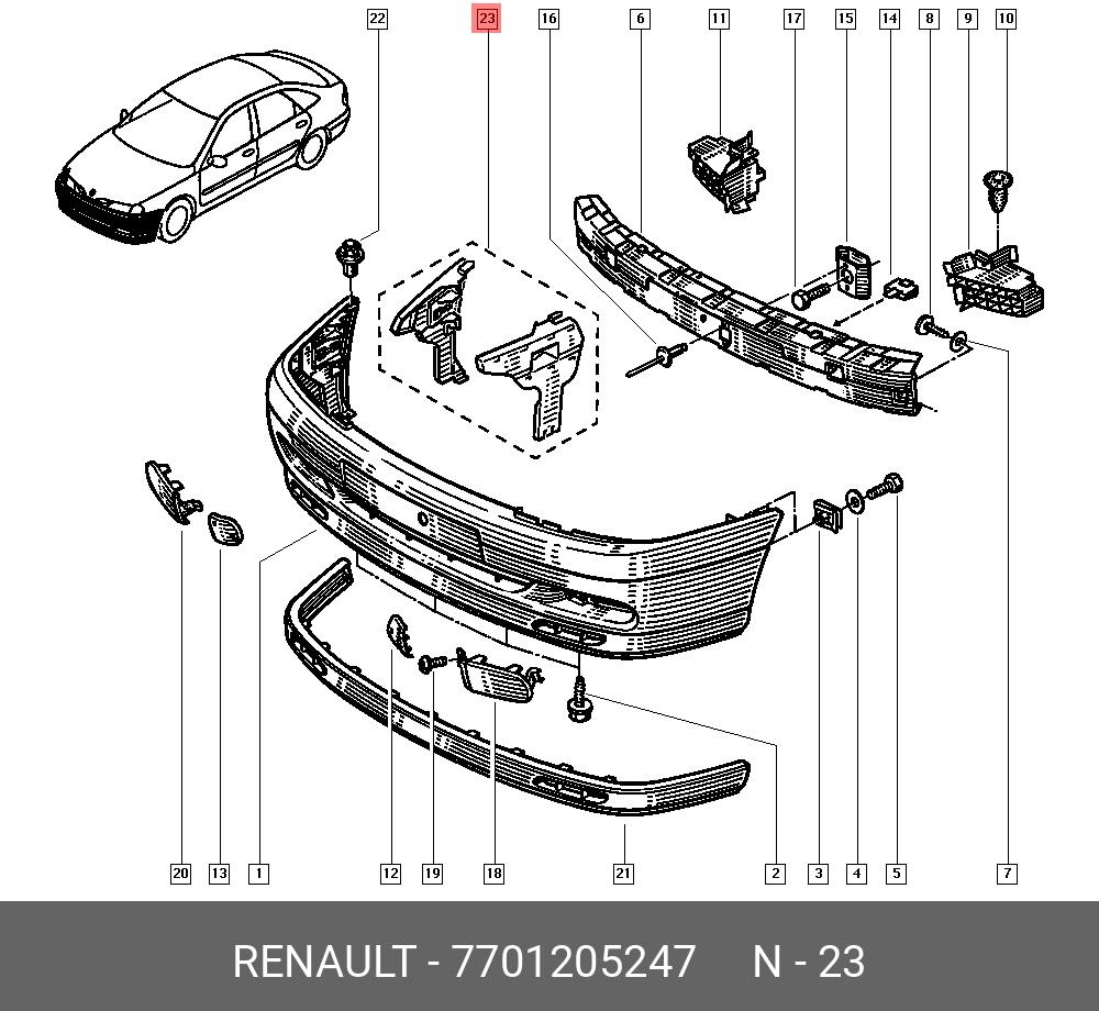 Составные части переднего бампера Рено Логан 1. Детали бампера Рено Логан 2. Передний бампер Renault Laguna 1. Рено Логан 2007 схема переднего бампера.