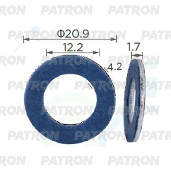 прокладка (шайба, кольцо) сливной пробки 12,3x20,8x1,7 (алюм)