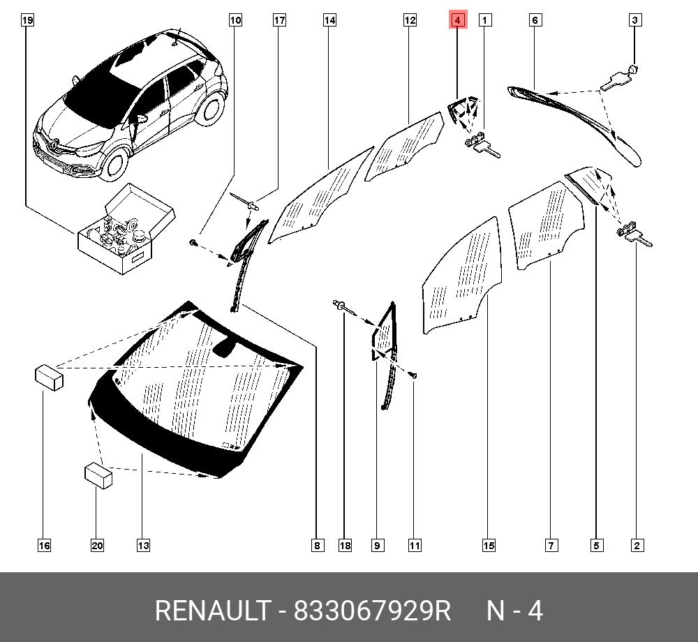 Стекло Заднее Рено Каптур Купить