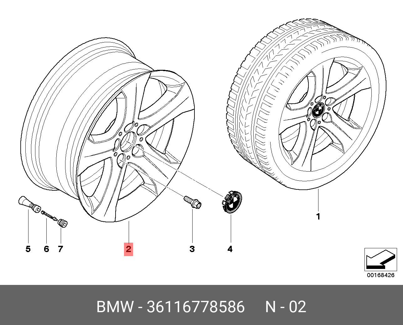 Диск колеса BMW 36 11 6 778 586 купить в Симферополе, Севастополе, Крыму