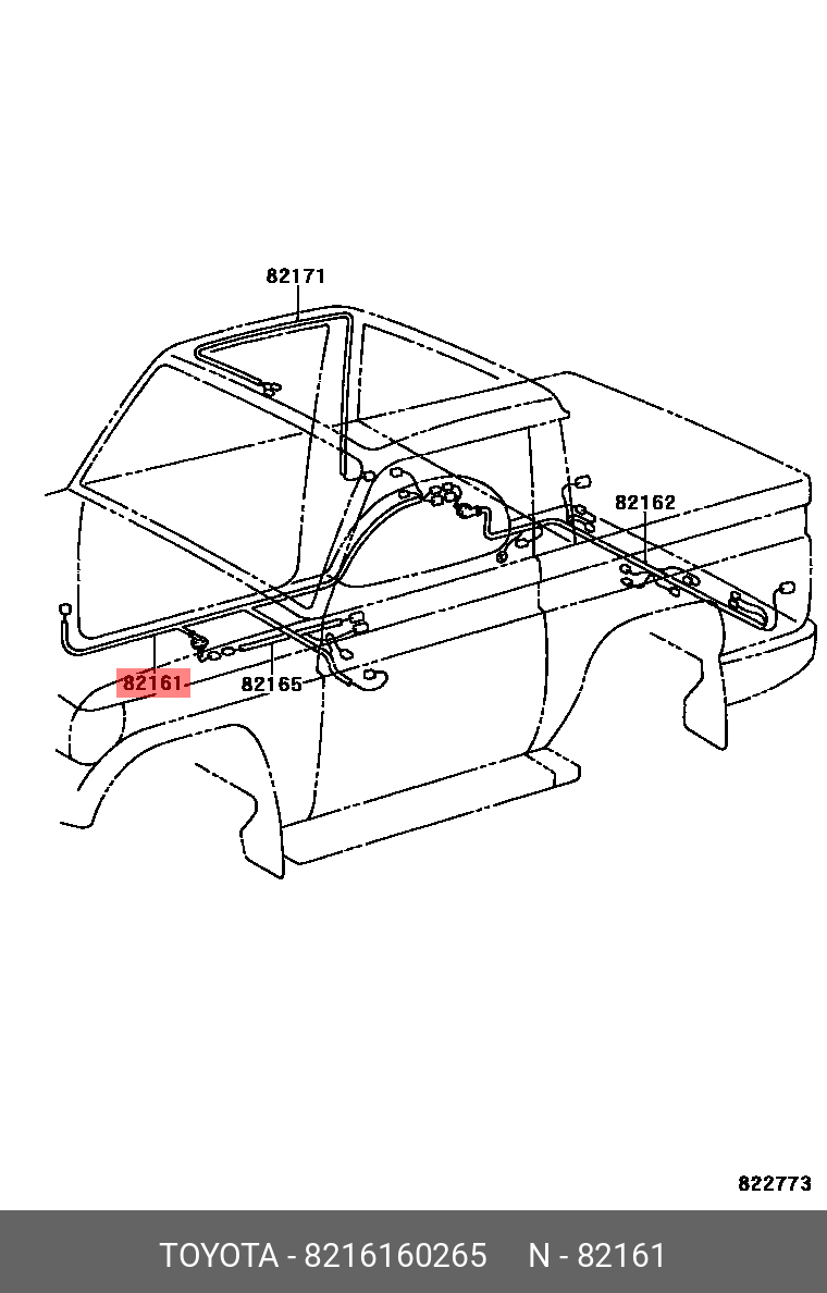 8216160265 TOYOTA WIRE, FLOOR - купить, цена в Санкт-Петербурге